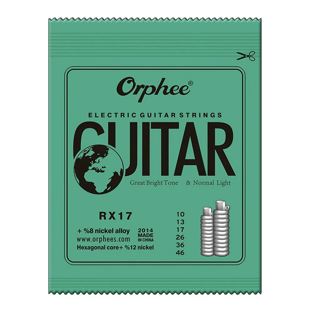 Electric Guitar Strings Set RX Series Hexagonal Carbon Steel 6 String for Electric Guitar Accessories Practice Use
