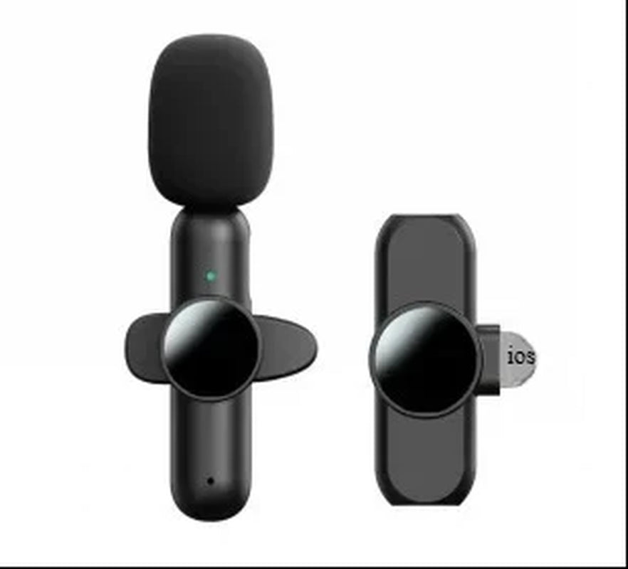 Mini Wireless Lavalier Microphone Noise Cancelling for Iphone Android Cameras - Portable Wireless Mic for Live Interviews
