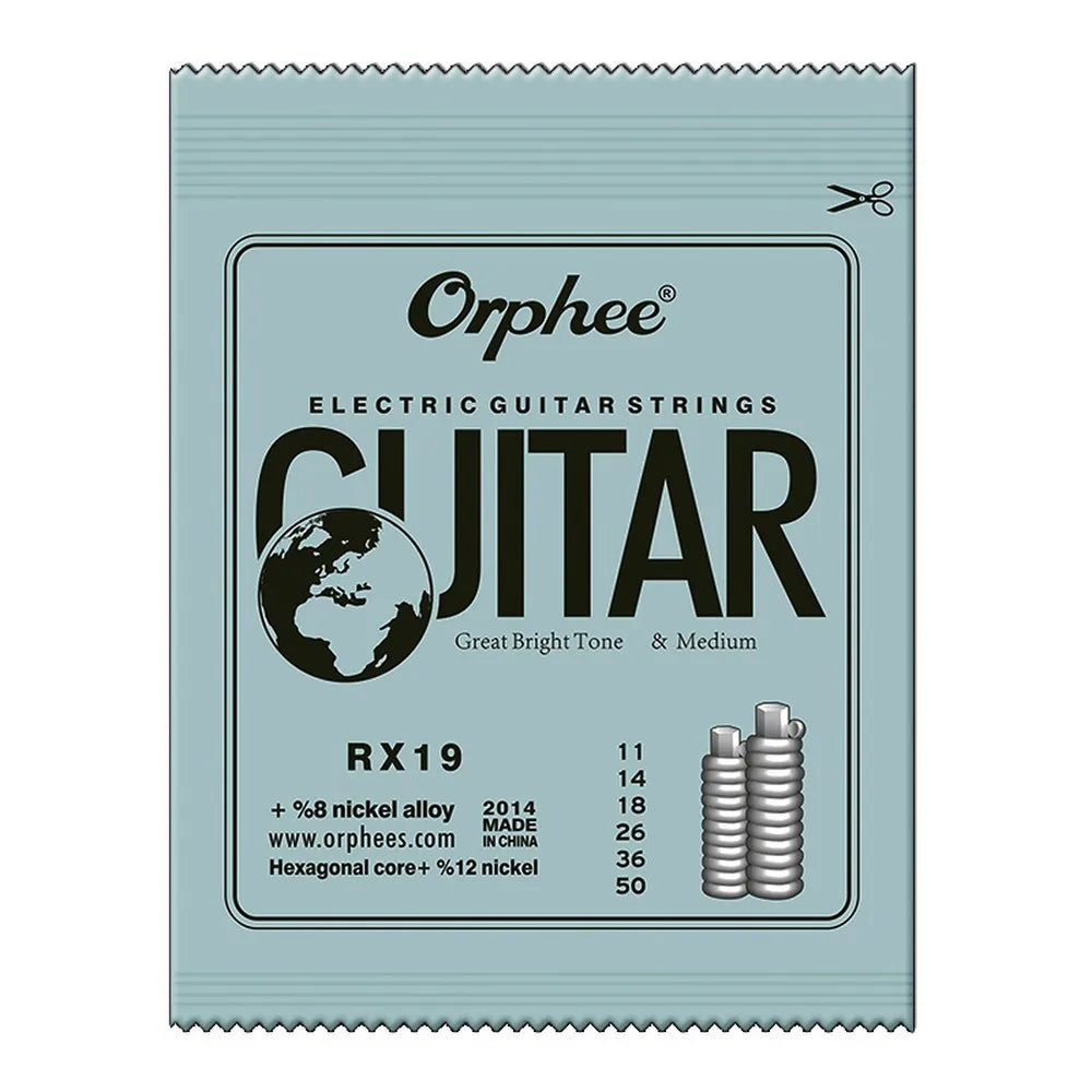 Electric Guitar Strings Set RX Series Hexagonal Carbon Steel 6 String for Electric Guitar Accessories Practice Use