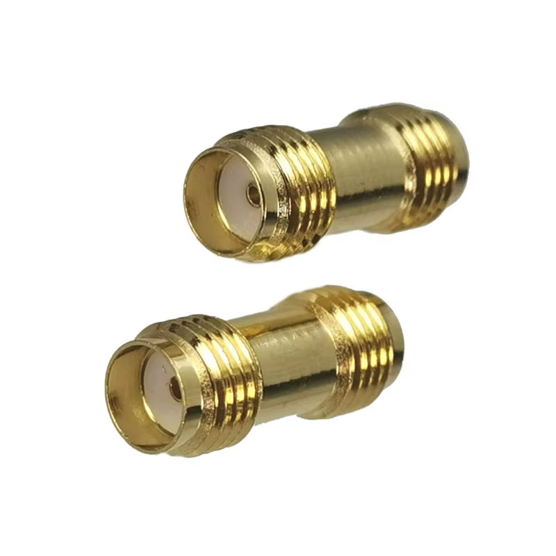 1Pcs Connector Adapter SMA RP-SMA to SMA RPSMA Male Plug & Female Jack Straight RF Coaxial Converter New Brass FJP-820