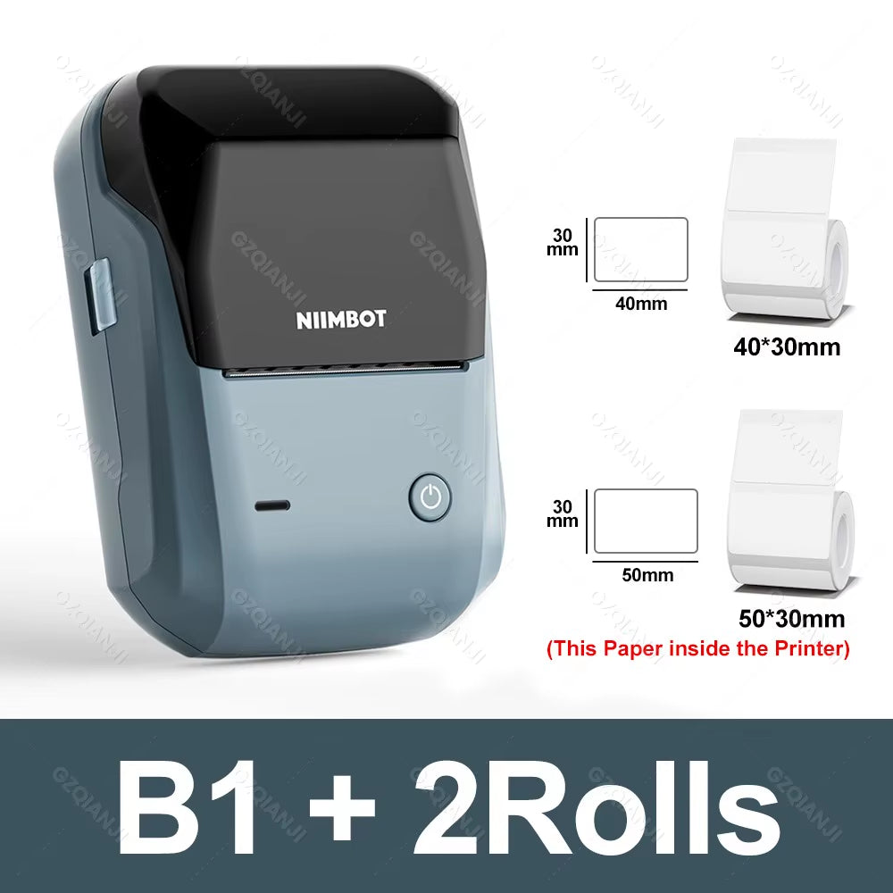 B1 Mini Label Thermal Printer Portable Self-Adhesive Bluetooth Maker Machine for round UV Tag Stickers Labels Rolls