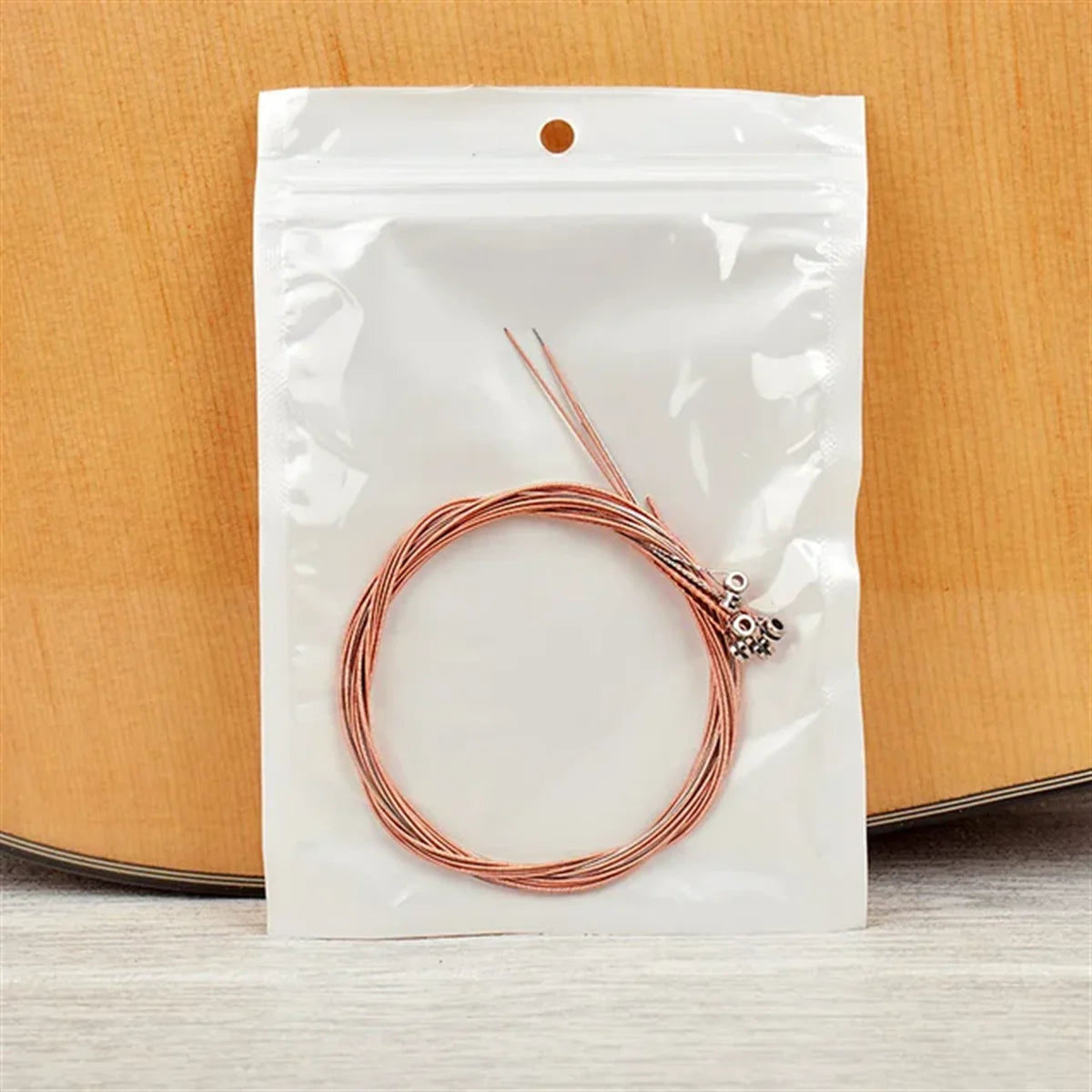 Acoustic Guitar Strings (6-Piece Set) High Carbon Steel Core with Rust-Resistant Coating, Warm & Rich Tone