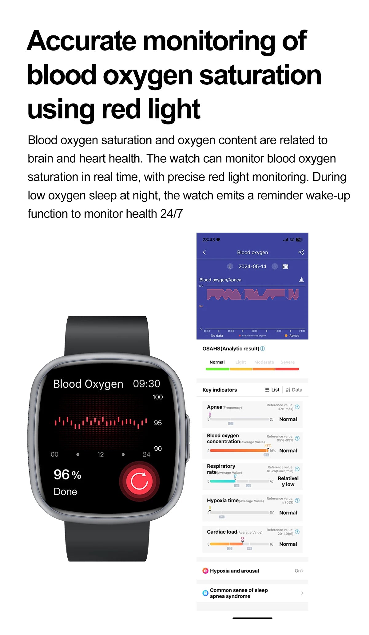 ET593 Bluetooth Calling Smart Watch 1.75" Full Touch Screen IP68 Fitness Tracker for Android iOS with SpO2 HR Sleep