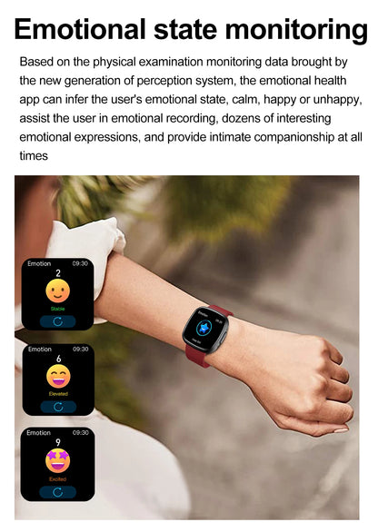 ET593 Bluetooth Calling Smart Watch 1.75" Full Touch Screen IP68 Fitness Tracker for Android iOS with SpO2 HR Sleep