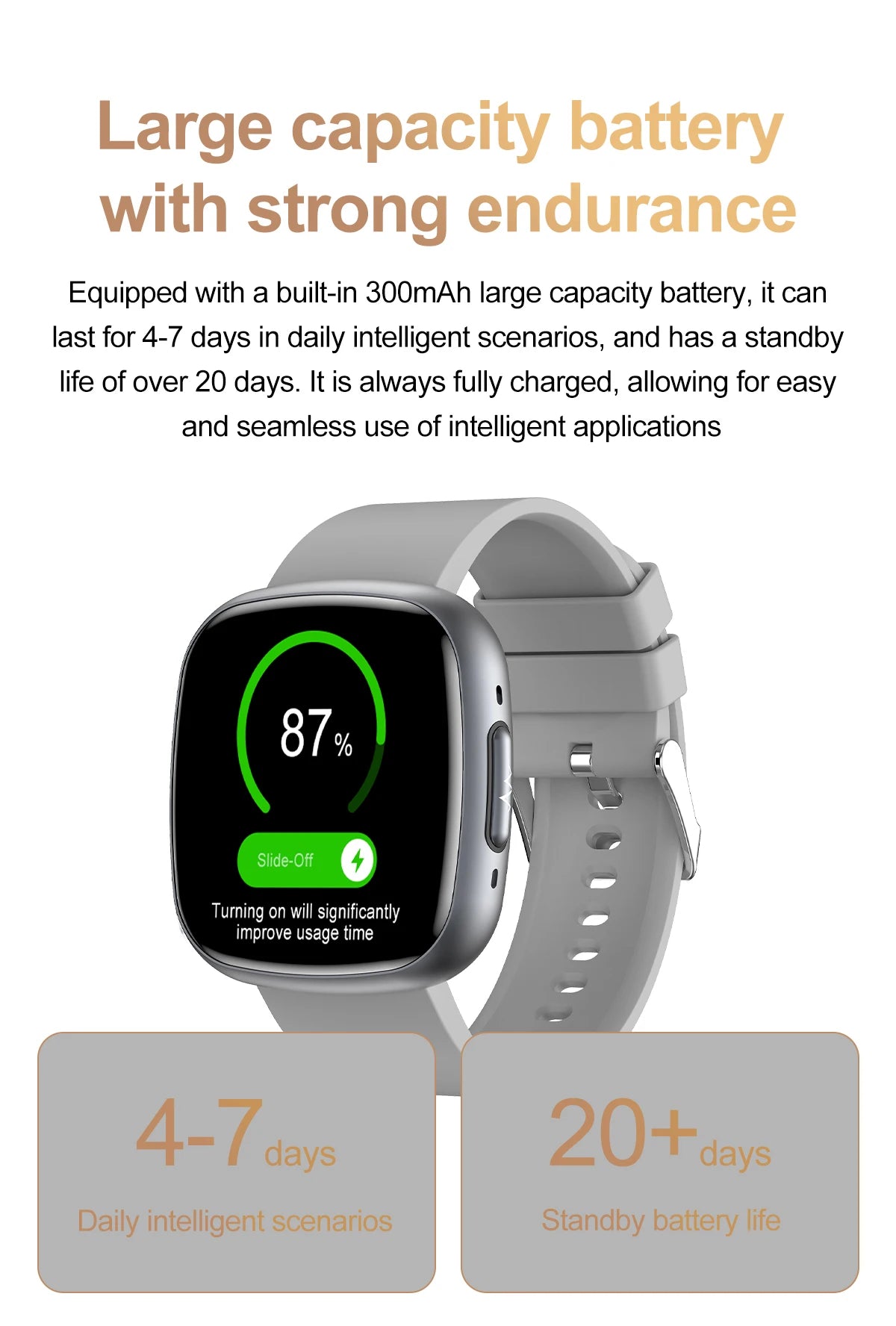 ET593 Bluetooth Calling Smart Watch 1.75" Full Touch Screen IP68 Fitness Tracker for Android iOS with SpO2 HR Sleep