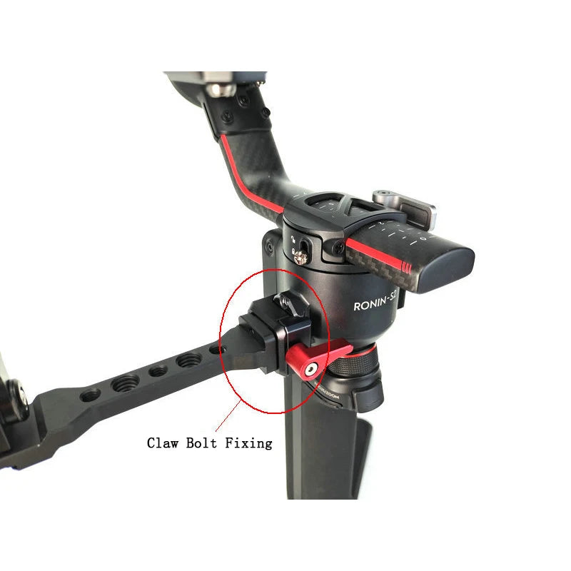 Camera Monitor Mount for DJI RS4, RS3, RS2, RSC2 Gimbal | 1/4" & 3/8" Cold Shoe | VoltNest
