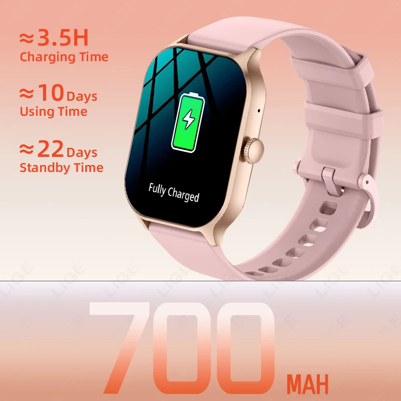 LIGE New Outdoor GPS Tracker Smartwatch Women Sports Women's Watches Heart Rate Sleep Waterproof Men Smart Watch For Android ios