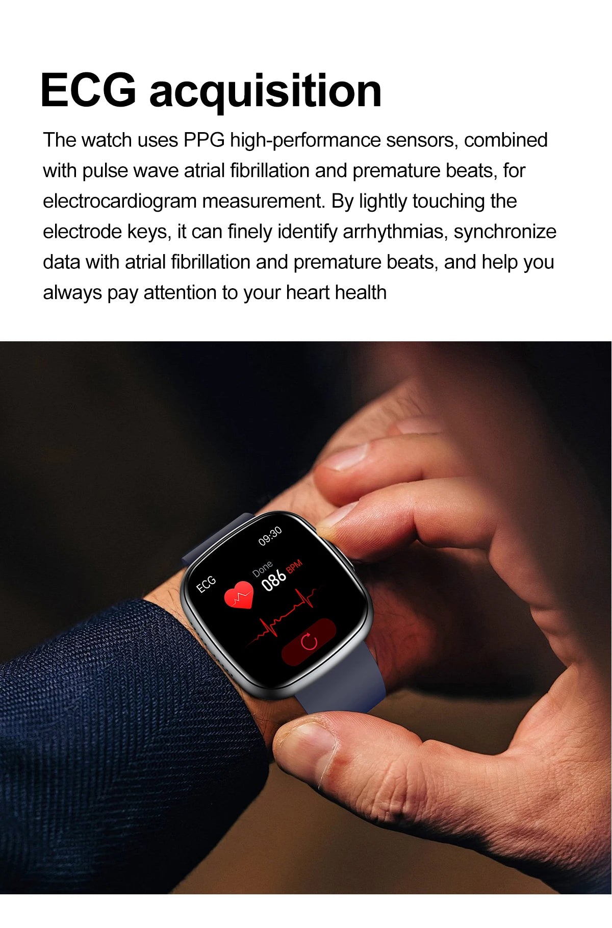 ET593 Bluetooth Calling Smart Watch 1.75" Full Touch Screen IP68 Fitness Tracker for Android iOS with SpO2 HR Sleep