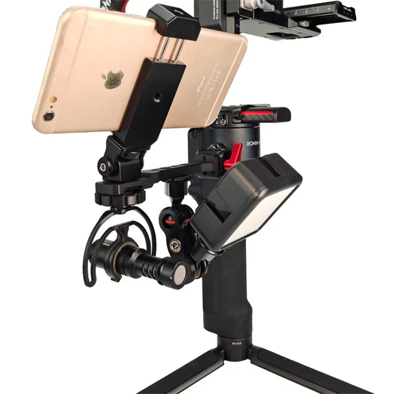 Camera Monitor Mount for DJI RS4, RS3, RS2, RSC2 Gimbal | 1/4" & 3/8" Cold Shoe | VoltNest