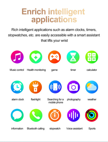 ET593 Bluetooth Calling Smart Watch 1.75" Full Touch Screen IP68 Fitness Tracker for Android iOS with SpO2 HR Sleep