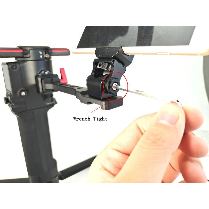 Camera Monitor Mount for DJI RS4, RS3, RS2, RSC2 Gimbal | 1/4" & 3/8" Cold Shoe | VoltNest