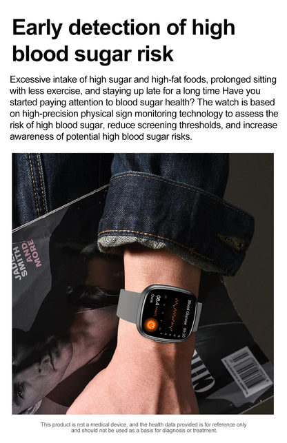 ET593 Bluetooth Calling Smart Watch 1.75" Full Touch Screen IP68 Fitness Tracker for Android iOS with SpO2 HR Sleep