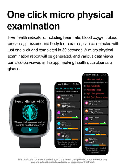 ET593 Bluetooth Calling Smart Watch 1.75" Full Touch Screen IP68 Fitness Tracker for Android iOS with SpO2 HR Sleep