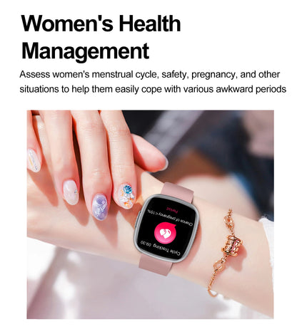 ET593 Bluetooth Calling Smart Watch 1.75" Full Touch Screen IP68 Fitness Tracker for Android iOS with SpO2 HR Sleep