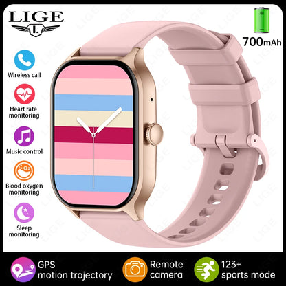 LIGE New Outdoor GPS Tracker Smartwatch Women Sports Women's Watches Heart Rate Sleep Waterproof Men Smart Watch For Android ios