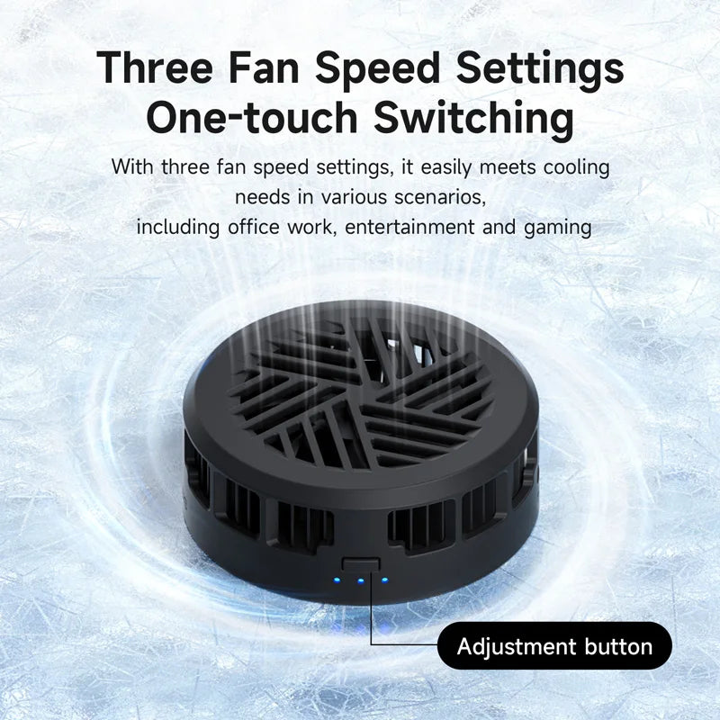 Hagibis Magnetic Cell Phone Cooler Double-sided Magnetic Semiconductor Cooling Fan Phone Radiator for Gaming Live Streaming Vlog