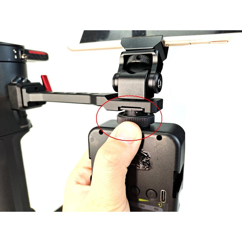 Camera Monitor Mount for DJI RS4, RS3, RS2, RSC2 Gimbal | 1/4" & 3/8" Cold Shoe | VoltNest