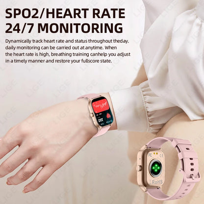 LIGE New Outdoor GPS Tracker Smartwatch Women Sports Women's Watches Heart Rate Sleep Waterproof Men Smart Watch For Android ios