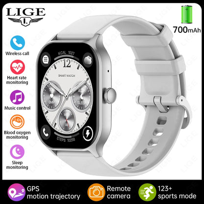 LIGE New Outdoor GPS Tracker Smartwatch Women Sports Women's Watches Heart Rate Sleep Waterproof Men Smart Watch For Android ios