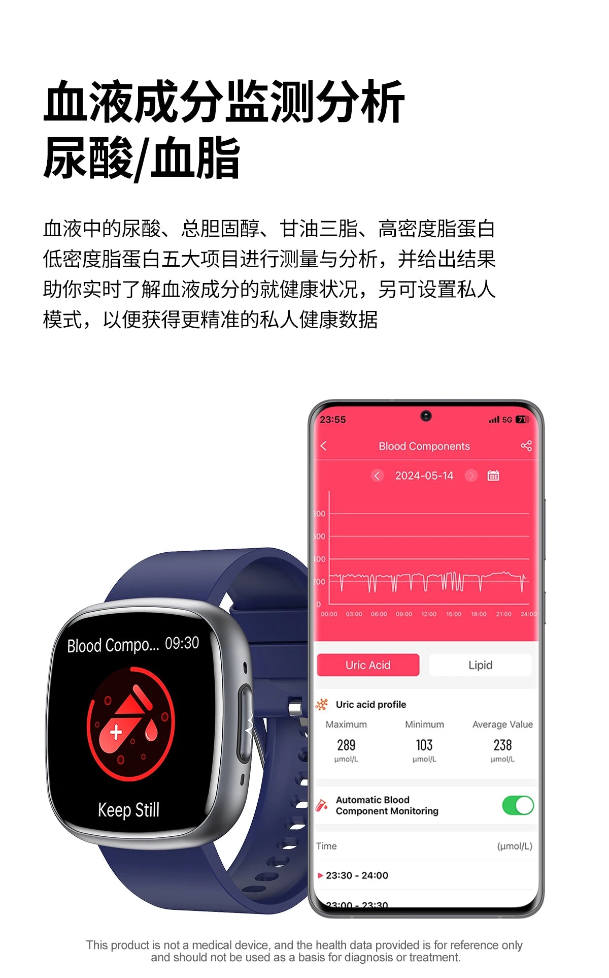 ET593 Bluetooth Calling Smart Watch 1.75" Full Touch Screen IP68 Fitness Tracker for Android iOS with SpO2 HR Sleep