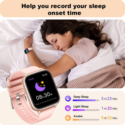 LAXASFIT 2026 New IP68 Waterproof Smart Watch Large Screen Bluetooth Call Heart Rate Blood Pressure Blood Oxygen Magnetic Charge