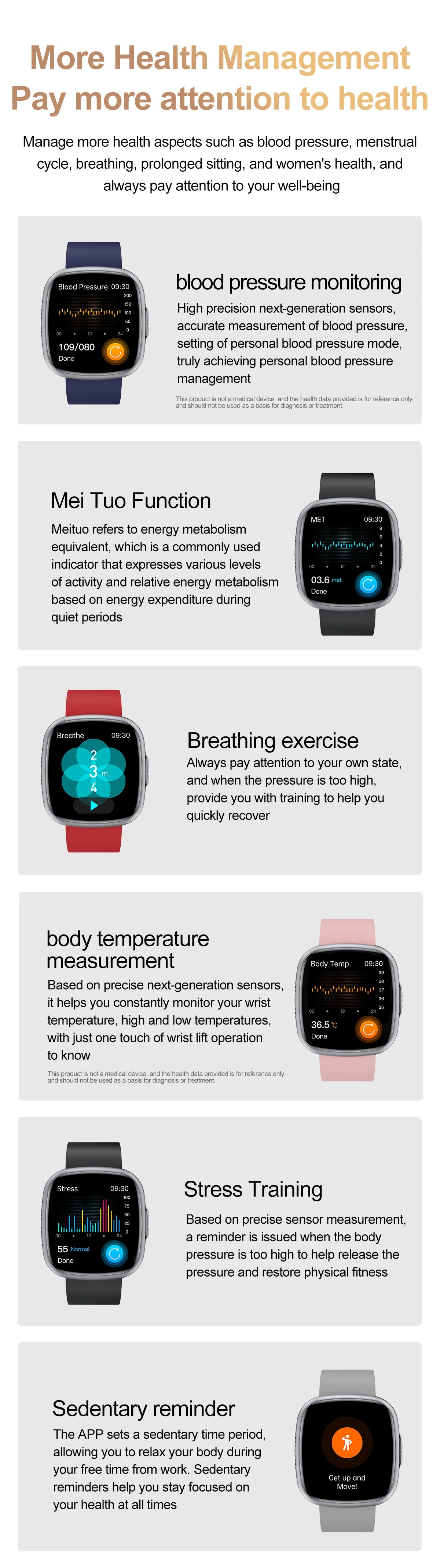 ET593 Bluetooth Calling Smart Watch 1.75" Full Touch Screen IP68 Fitness Tracker for Android iOS with SpO2 HR Sleep
