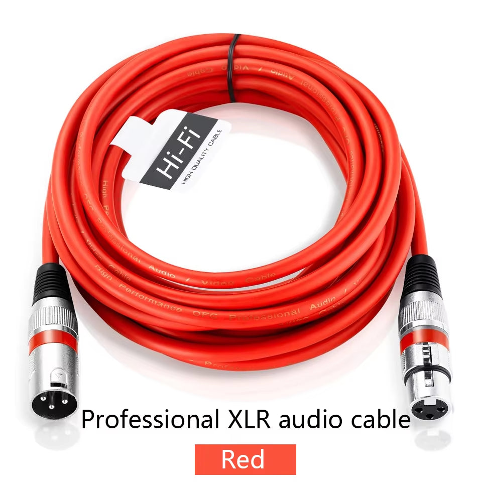 XLR Male to Female Cable Professional Microphone Extension Cable for Recording Mixer Balanced Speaker Mic XLR 3Pin Audio Lines