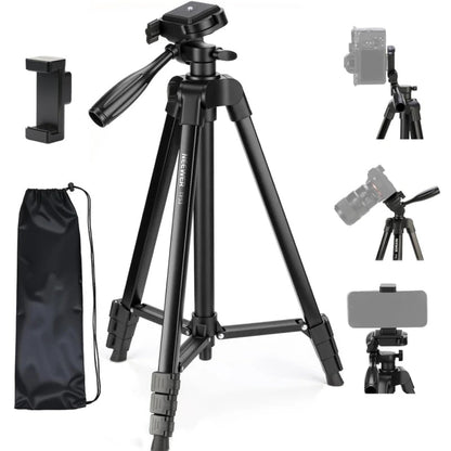 Aluminium Travel Tripod TP53 – Lightweight Portable Phone & Camera Stand with 360° Pan Head, Height Adjustable Legs & Phone Mount for Vlogging, Streaming & Photography | VoltNest - VoltNest