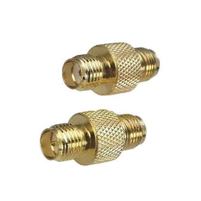 1Pcs Connector Adapter SMA RP-SMA to SMA RPSMA Male Plug & Female Jack Straight RF Coaxial Converter New Brass FJP-820