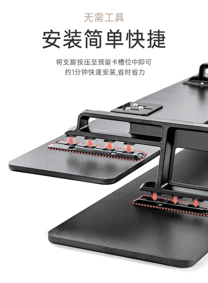 DeskRise Pro | Double-Layer Wooden Monitor Stand Riser with Storage Shelf – Computer Desk Organiser for PC, Laptop & Office Accessories VoltNest - VoltNest