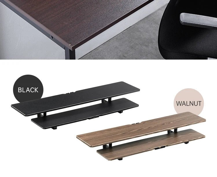 DeskRise Pro | Double-Layer Wooden Monitor Stand Riser with Storage Shelf – Computer Desk Organiser for PC, Laptop & Office Accessories VoltNest - VoltNest