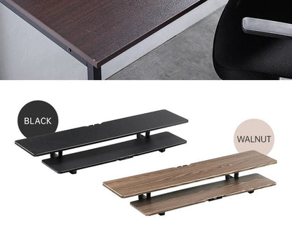 DeskRise Pro | Double-Layer Wooden Monitor Stand Riser with Storage Shelf – Computer Desk Organiser for PC, Laptop & Office Accessories VoltNest - VoltNest