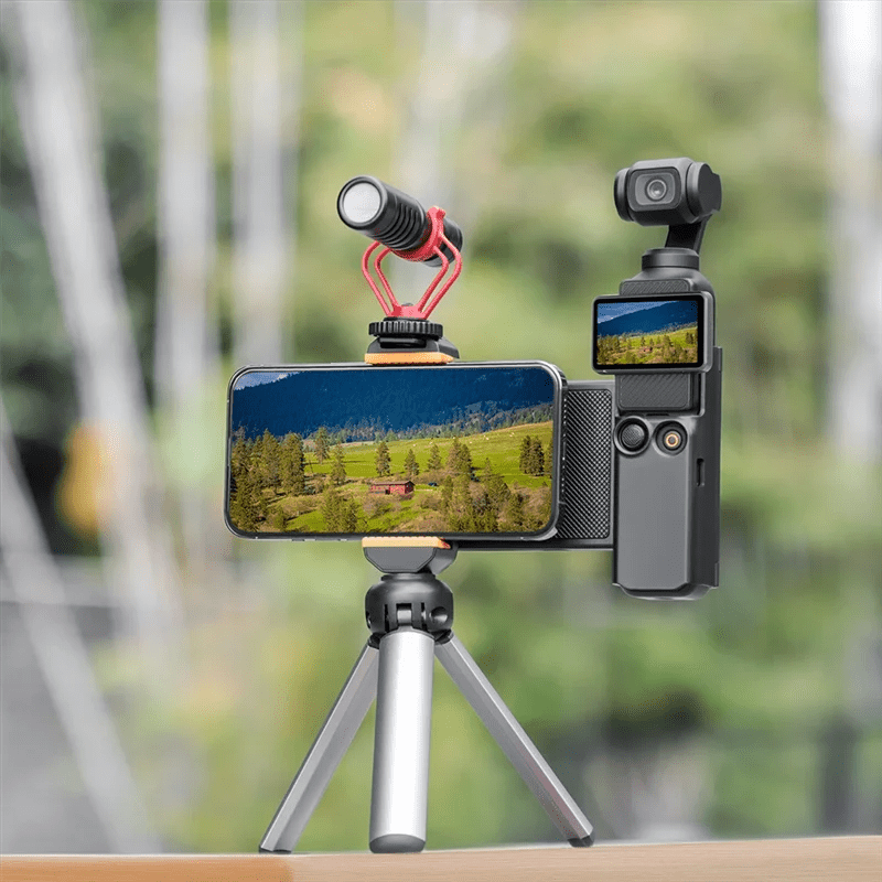 DJI Osmo Pocket 3 Cellphone Mount with Extension Handle & Storage Case – Versatile Bracket Accessory Kit for Vloggers, Creators & Travellers – by VoltNest - VoltNest