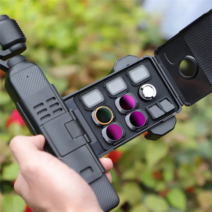 DJI Osmo Pocket 3 Cellphone Mount with Extension Handle & Storage Case – Versatile Bracket Accessory Kit for Vloggers, Creators & Travellers – by VoltNest - VoltNest