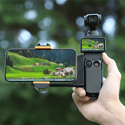DJI Osmo Pocket 3 Cellphone Mount with Extension Handle & Storage Case – Versatile Bracket Accessory Kit for Vloggers, Creators & Travellers – by VoltNest - VoltNest