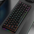 MK61 USB Gaming Esports Mechanical Keyboard 61 Key Red Axis Wired Detachable Cable RGB Backlight Hot Swap