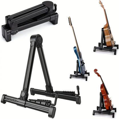 Guitar Stand Folding a Frame Floor Universal ABS for Acoustic Classical Electric Bass Guitars Banjo Ukulele Portable