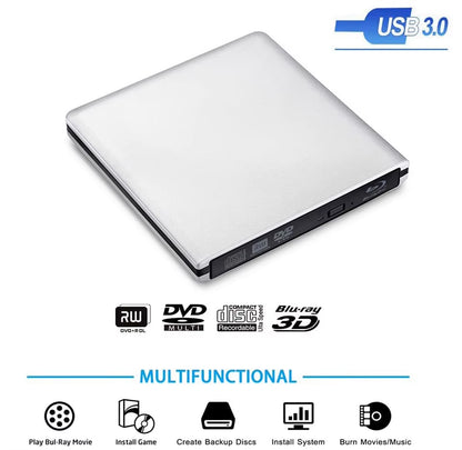 External USB3.0 Bluray Burner Writer Optical BD-RE Recorder 3D BD-ROM Blu-Ray Reader Bluray Play DVD Recorder for Laptop/Desktop