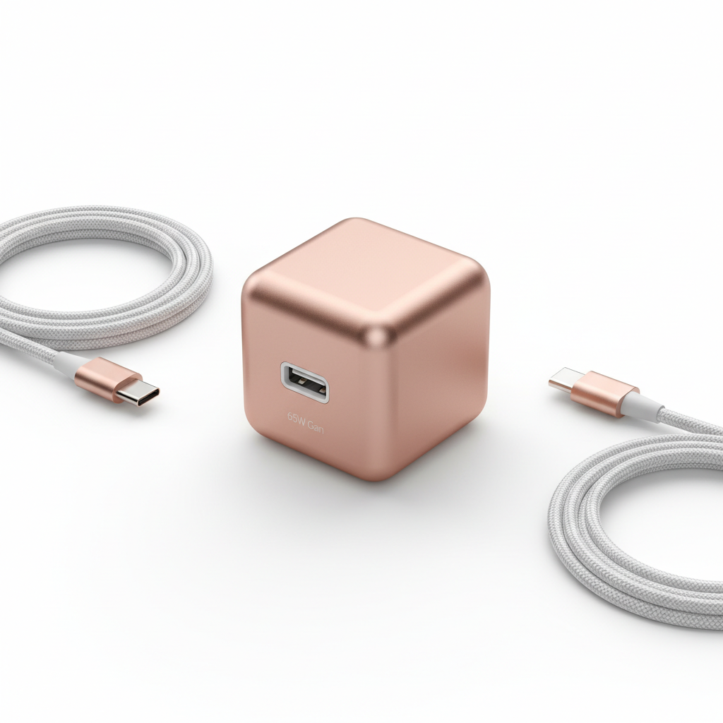 65W GaN charger rose gold