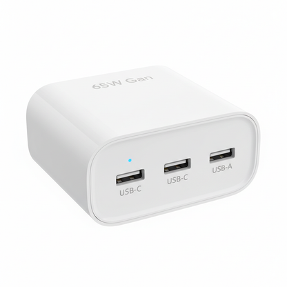 65W GaN charger ports close-up
