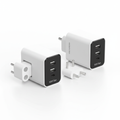 65W GaN USB-C fast charger 3-in-1 multi-port wall adapter