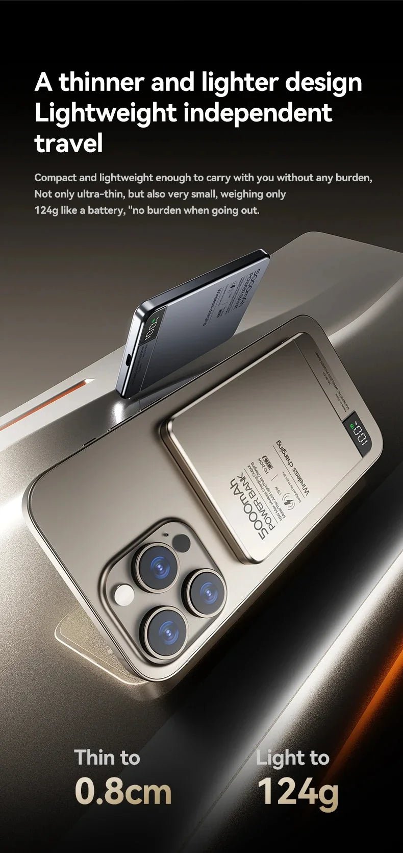 Magnetic Wireless Power Bank 5000mAh / 10000mAh | MagSafe, PD 20W, Digital Display | VoltNest - VoltNest