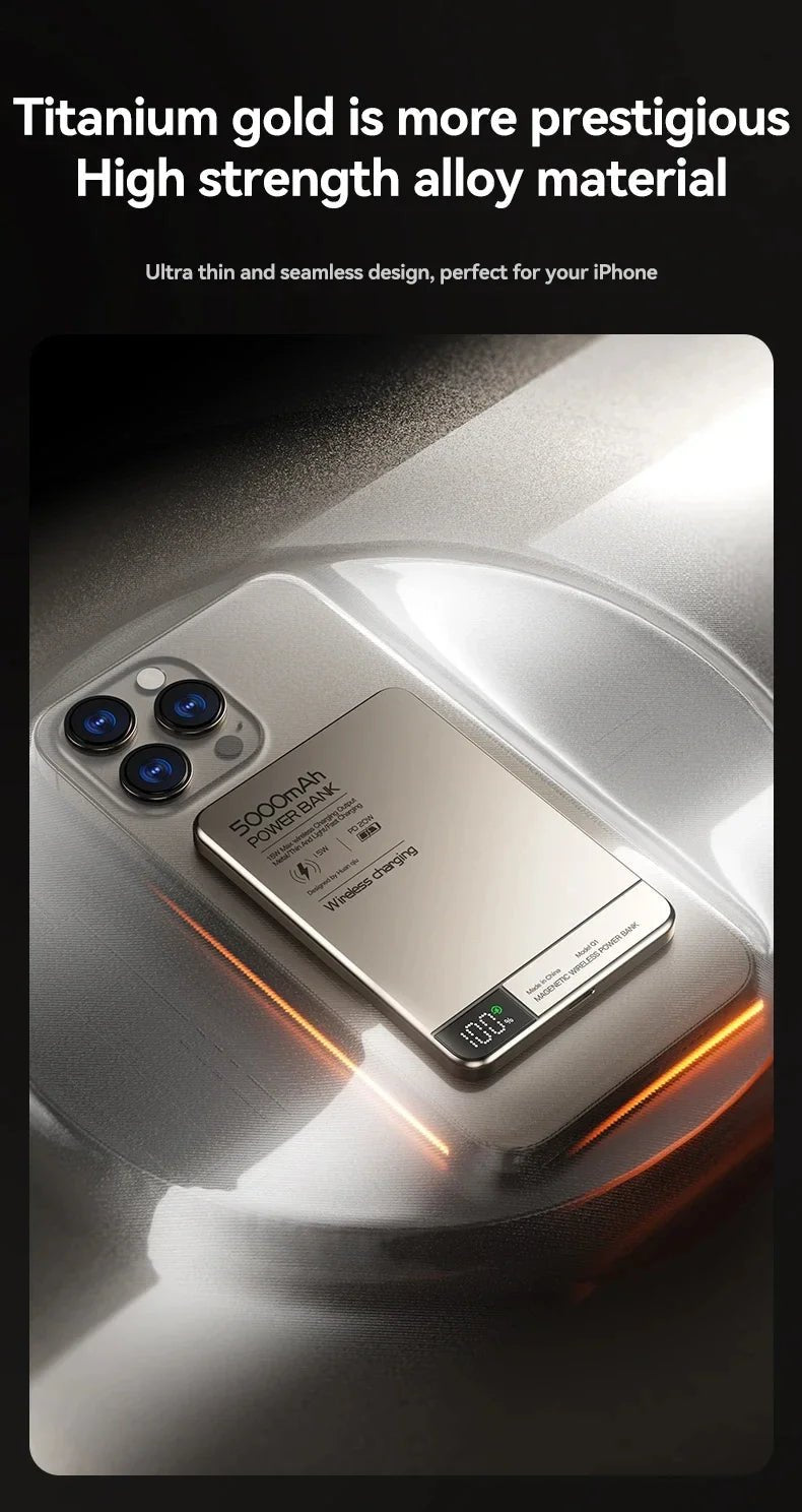 Magnetic Wireless Power Bank 5000mAh / 10000mAh | MagSafe, PD 20W, Digital Display | VoltNest - VoltNest