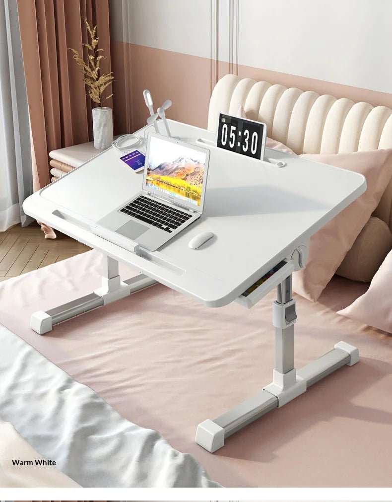 Portable Folding Bed Table with Height Adjustable Legs – Compact Laptop & Computer Desk for Study, Dorm, Bedroom, Office & Gaming – by VoltNest - VoltNest