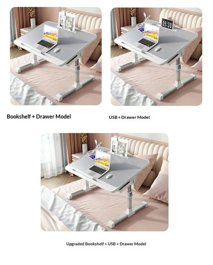 Portable Folding Bed Table with Height Adjustable Legs – Compact Laptop & Computer Desk for Study, Dorm, Bedroom, Office & Gaming – by VoltNest - VoltNest