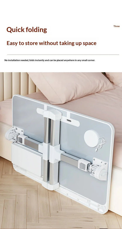 Portable Folding Bed Table with Height Adjustable Legs – Compact Laptop & Computer Desk for Study, Dorm, Bedroom, Office & Gaming – by VoltNest - VoltNest