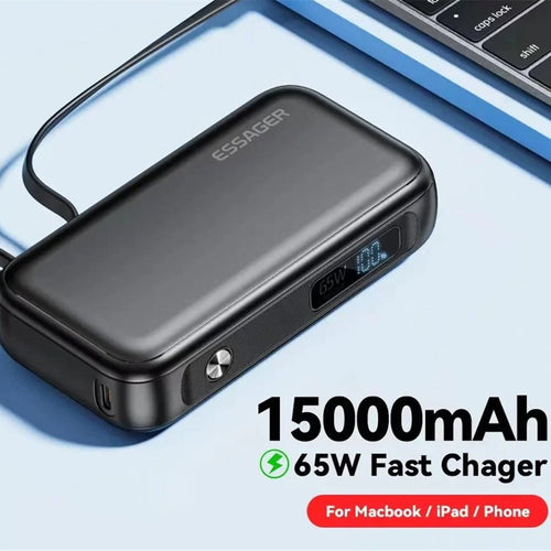 VoltNest 15000mAh 65W Fast Charge Power Bank – Digital Display - VoltNest