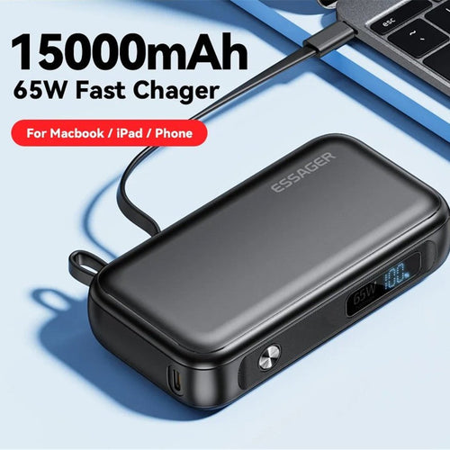 VoltNest 15000mAh 65W Fast Charge Power Bank – Digital Display - VoltNest