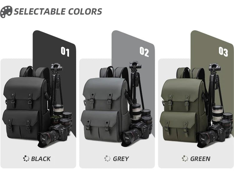 VoltNest Large Capacity Camera Backpack | Oxford Cloth DSLR Photography Travel Bag - VoltNest