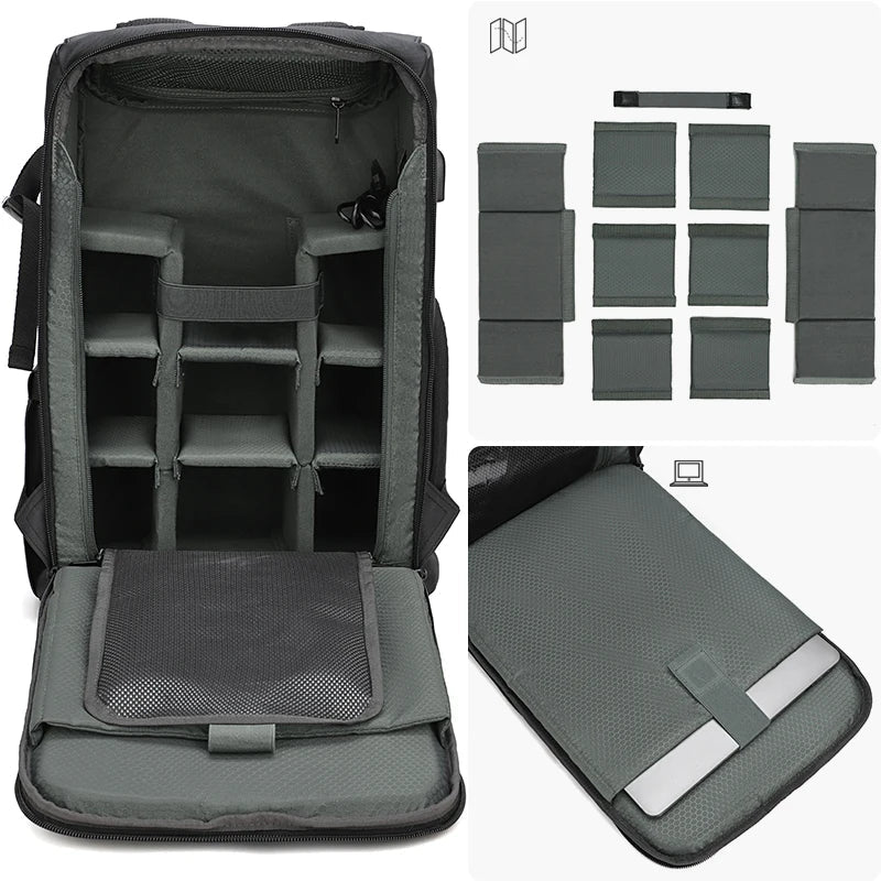 VoltNest Large Capacity Camera Backpack | Oxford Cloth DSLR Photography Travel Bag - VoltNest